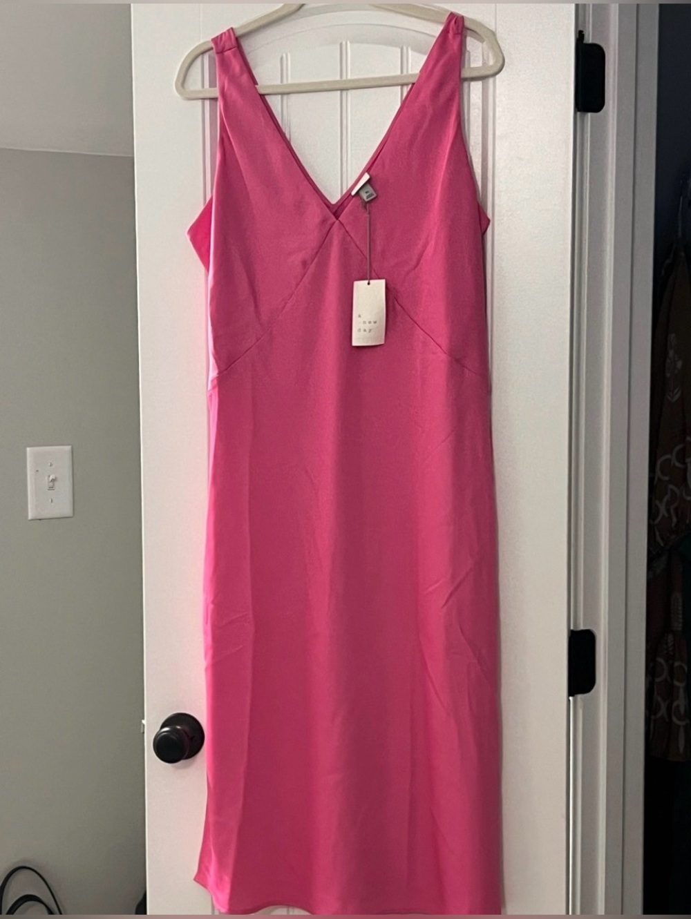 Plus size A new Day  Pink V-Neck Midi Slip Dress size XXL. New with 🏷️ tags